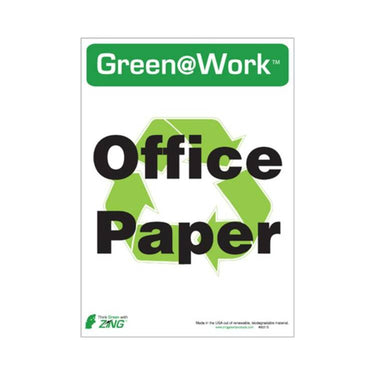 ZING Green At Work Label, 7x5, 5/PK- Model 0021S